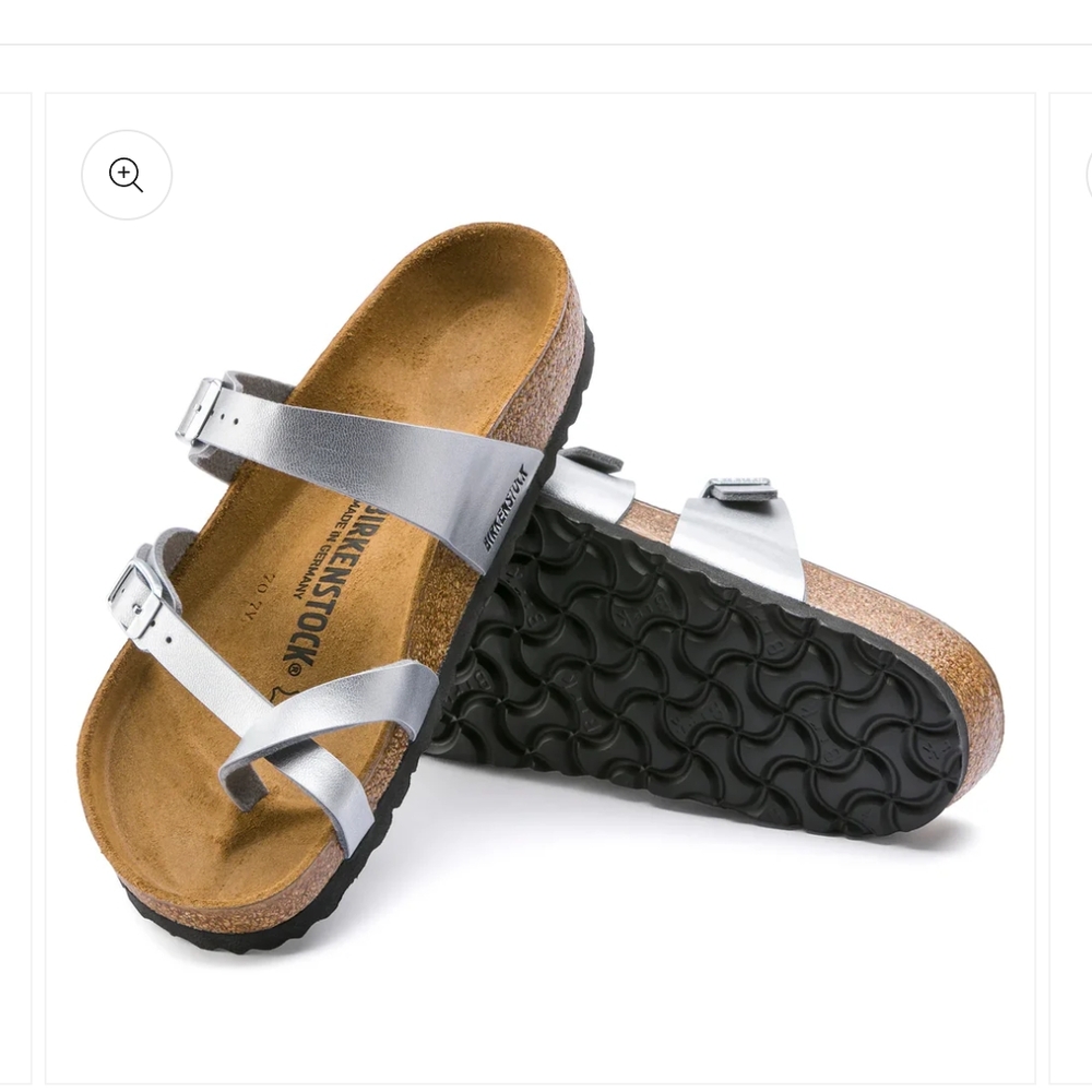 Birkenstock Mayari Metallic Silver Sandals EU 40 Size 9 - 9.5